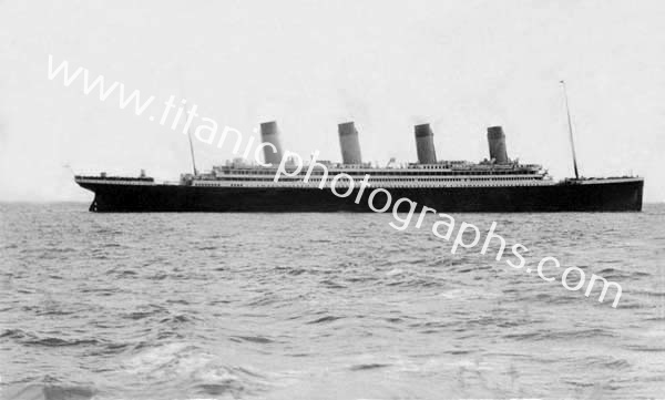 White Star Line, RMS Olympic at anchor off Roche's Point.